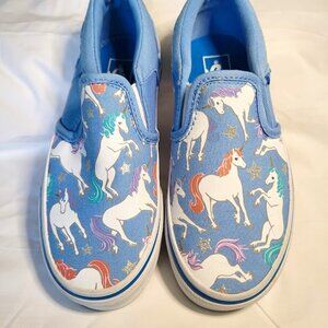 VANS Asher Girls Unicorn Slip on shoes.  Size 13